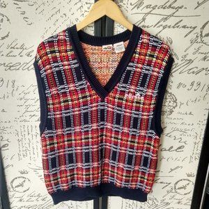 Ellesse Vintage Plaid Sweater Vest size M